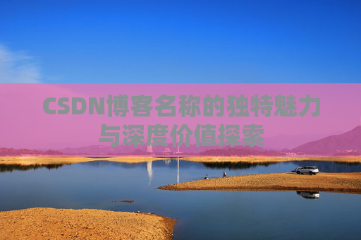 CSDN博客名称的独特魅力与深度价值探索
